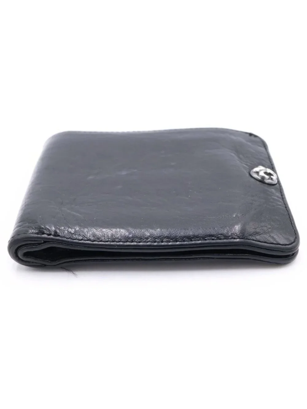 Chrome Hearts BS Flare Ball Button Leather Wallet Black